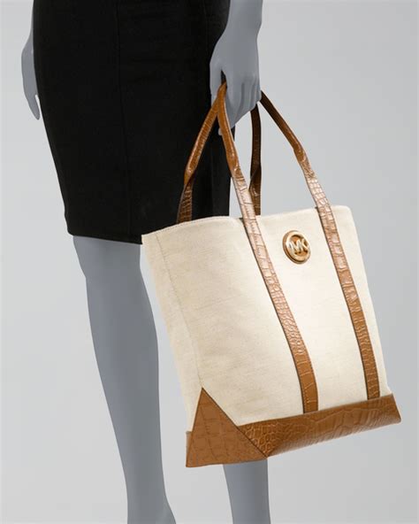 canvas michael kors bags|Michael Kors large canvas tote.